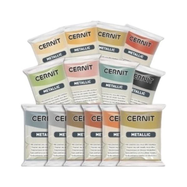 Polymer Clay - Opaque - To Bake - Modeling Clay - Copper - 56g Block - Cernit - Metallic Koppar