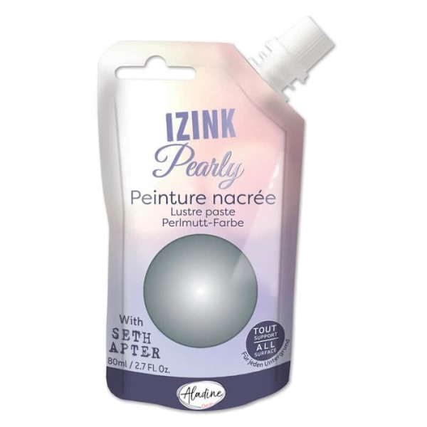Maleri - Izink - Perlemor - Sølv - 80ml - Multi-underlag cremet Pengar