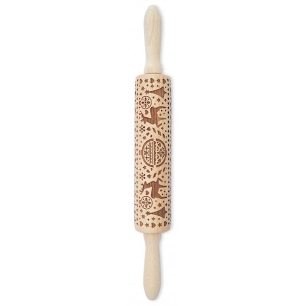 Kavel med jultryck 39 cm Beige