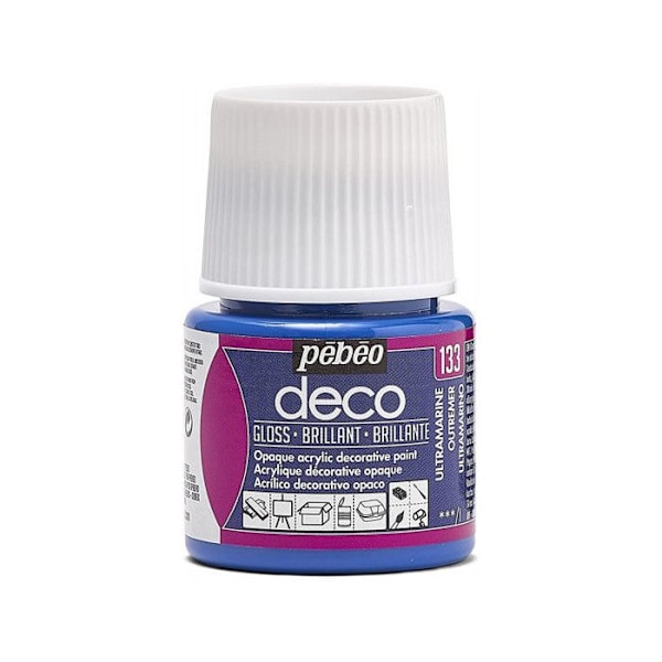 Initieringsboks - PEBEO - Dekorativ maling - 6 potter á 20 ml - Hvid farve - Blandet Flerfärgad