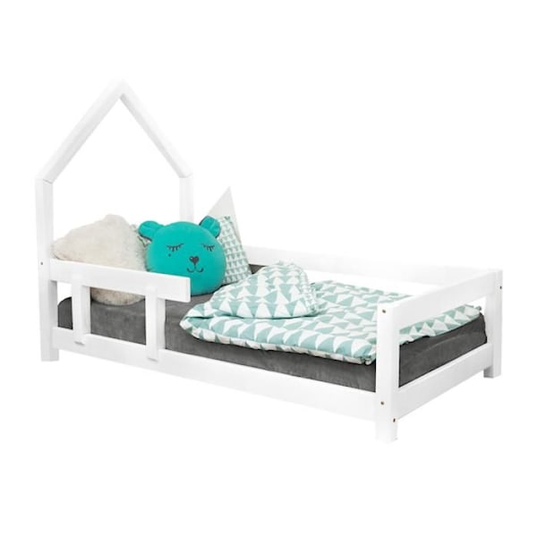 Lit cabane enfant POPPI 120 x 200 hvid 2 Vit