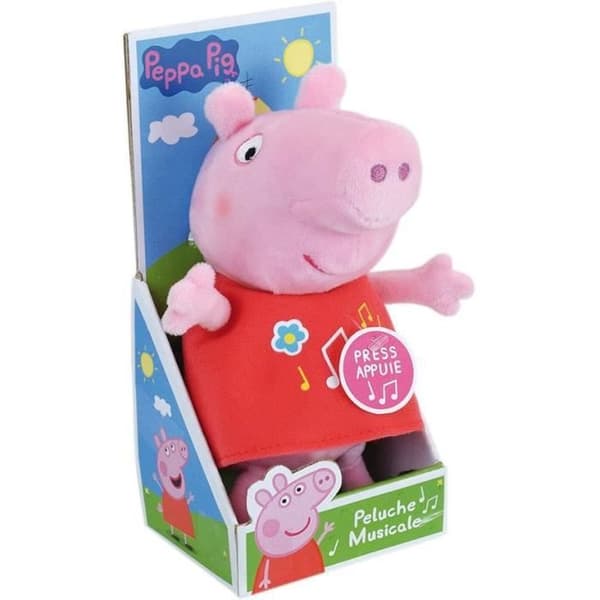 PEPPA PIG Musical pehmo ± 20 cm rött och rosa