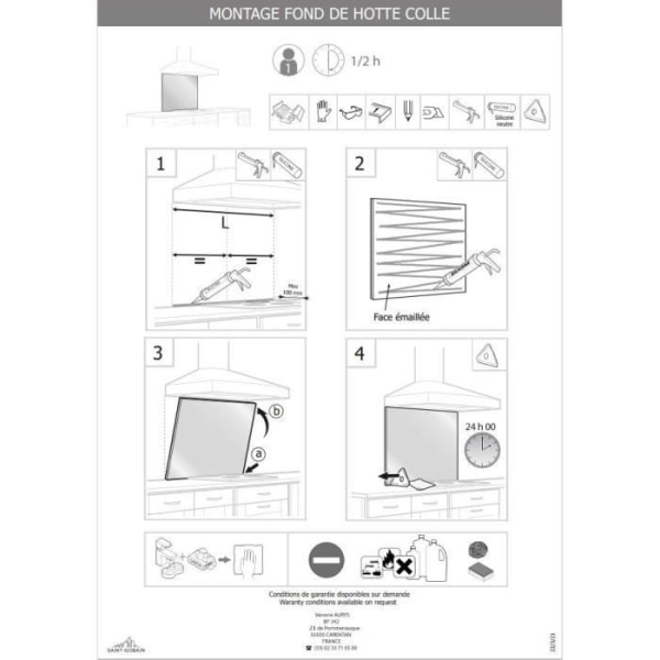 Saint-Gobain CLEAR glashuvbas 45x60 Transparent