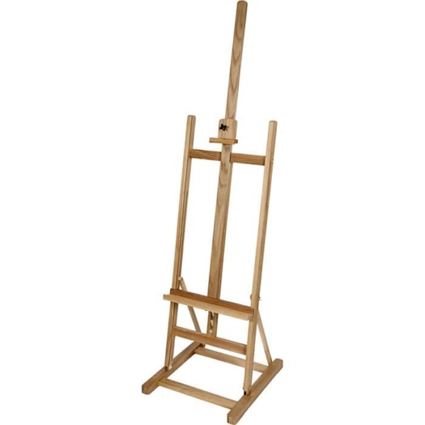 Robust, hopfällbar verkstadsstafli i almträ - Maximal canvashöjd: 127 cm, vikt 9 kg. ref 22179