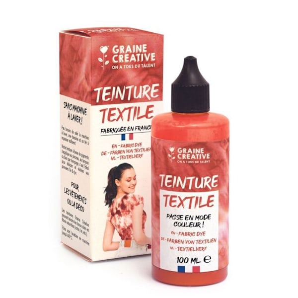 Textilfärg 100 ml slips och stanseffekt - terrakotta Orange