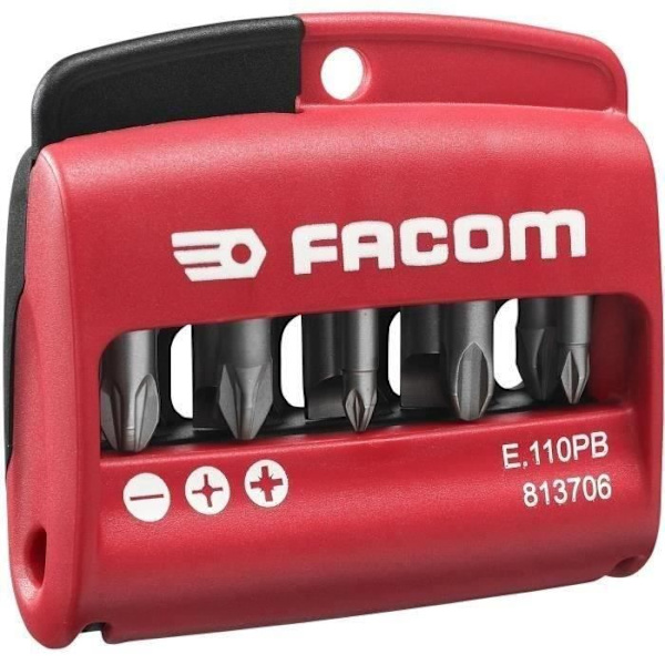 Blandade skruvbits 1/4'' - FACOM - E.110PB + bithållare