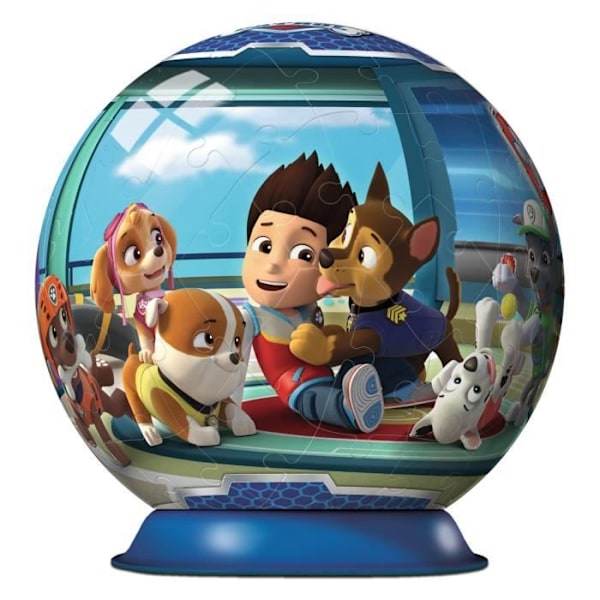 Paw Patrol Ball 3D-pussel - Ravensburger - 72 numrerade bitar - Diameter 13 cm Flerfärgad