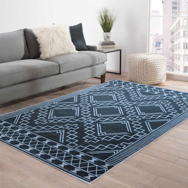 Matto - BERBERIT - Musta - 160x230 cm - Liukumaton - Konepestävä - Polyesteri sort