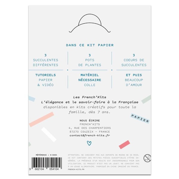 Kukkalaatikko - Les French Kits - Koristelu - Monivärinen - Paperi - 18 x 13 x 0,5 cm Flerfärgad