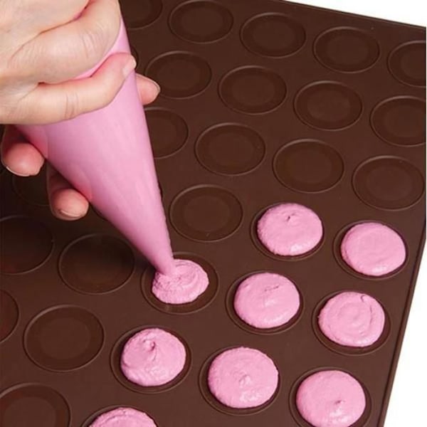 Macarons matta 42 avtryck kastanj
