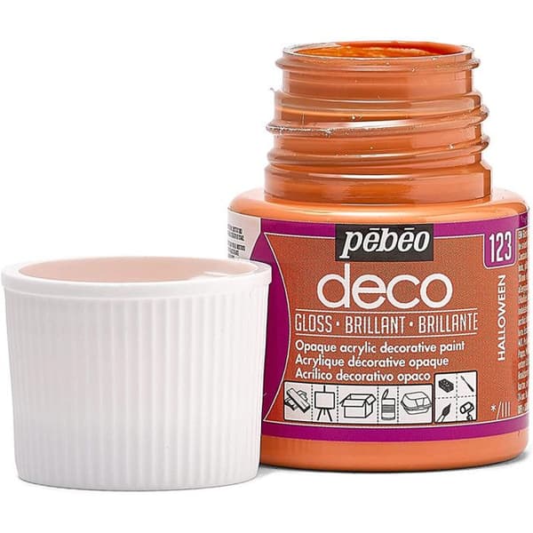 Akrylfärg - PEBEO - Deco - Blank - 45 ml - Halloween Orange Apelsin
