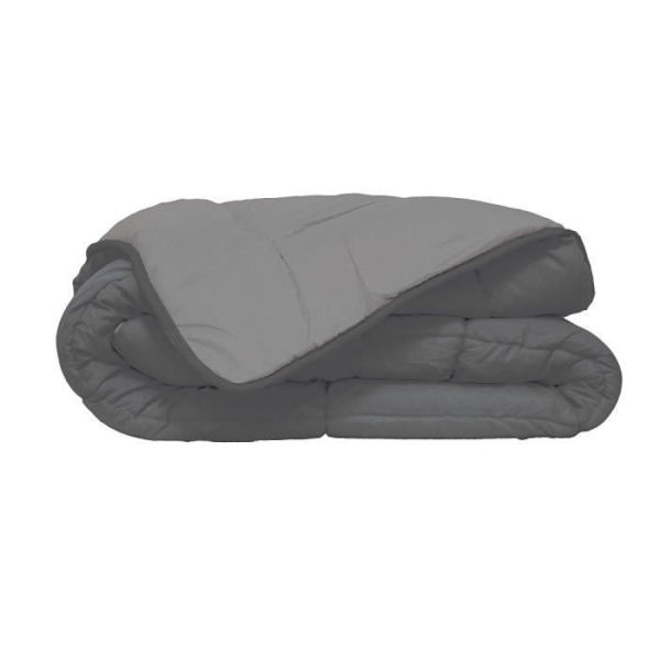 HUDSON kevyt mikrokuitupeitto 200g/m² 220x240cm harmaa ja hopea Silvergrå