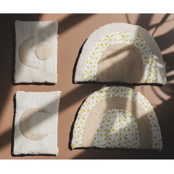 Modulär sängskydd för baby Lune Beige 49x29 cm ecru