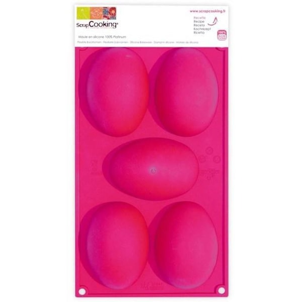 3 silikonimuottia 5 pääsiäismunaa Rosa