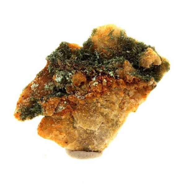Sten og mineraler. Olivenit. 11,0 ct. Cap Garonne, Le Pradet, Var, Frankrig.