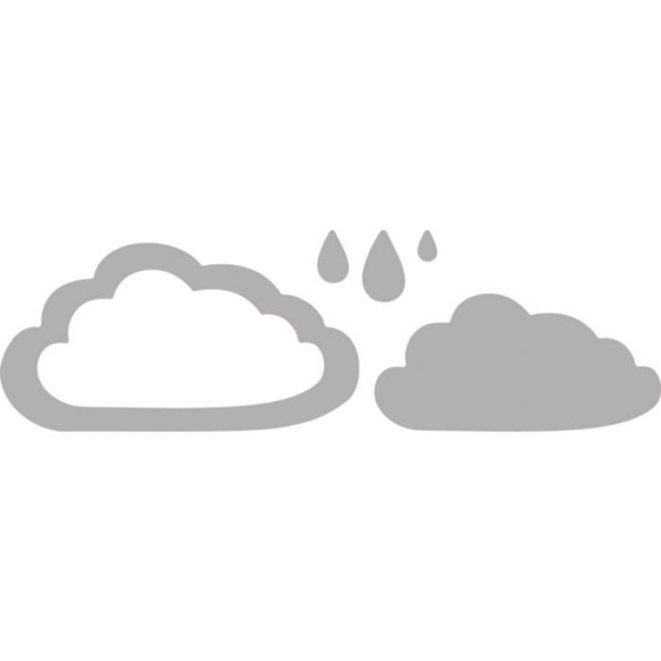 "Clouds&Drops" dyb kant lomme udstanset sæt, 0,5-9,1 x 0,8-4,8 cm, tab.-pose 4 stk. Grå