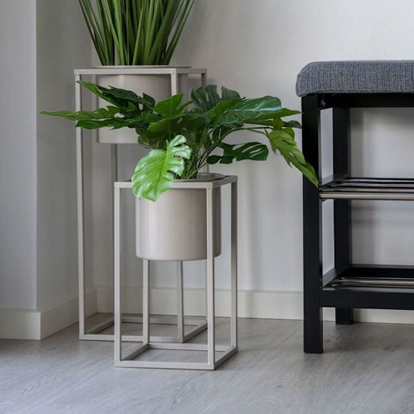 444268 Talo Nordic Kukkapurkit 2 kpl Lena Beige harmaa Grå