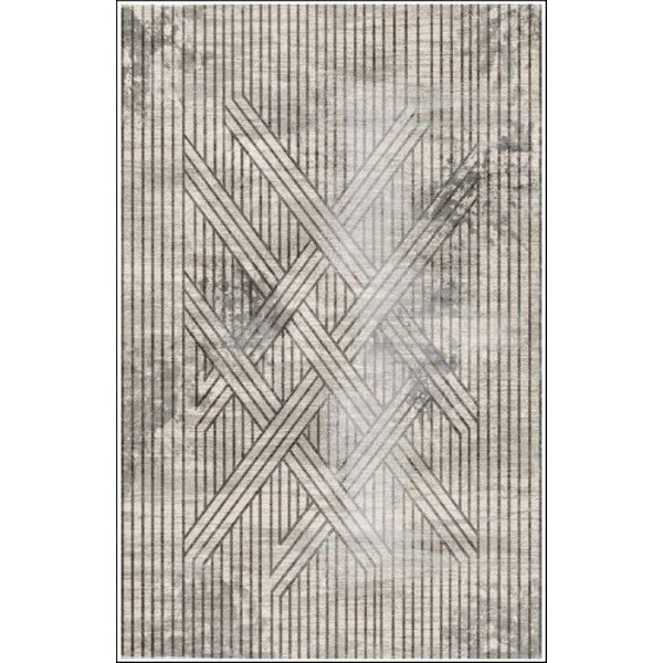 Teppe - FISUN - Beige - 200x300 cm - Antiskli - Maskinvaskbar - Moderne Beige