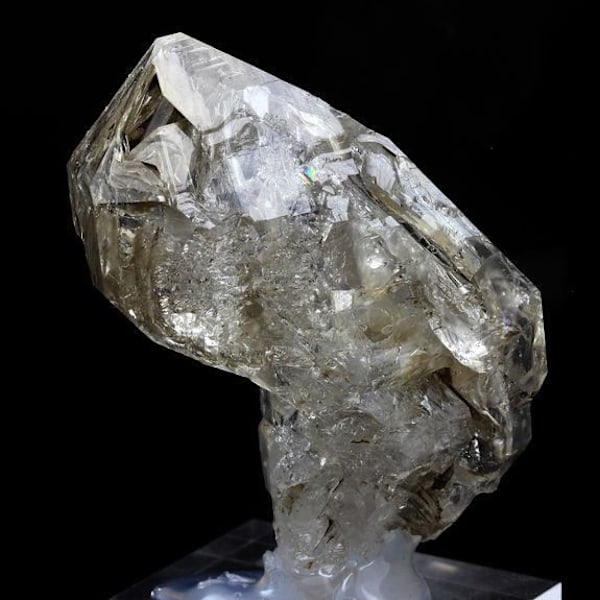 Sten og mineraler. Kvarts vindue. 448,0 ct. Allos, Alpes-de-Haute-Provence, Frankrig..