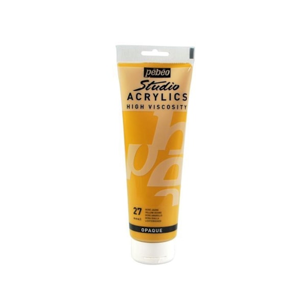 Akvarellfärg - Pébéo - Gul Ockra - 250 ml - Satin - Professionell/Barn kastanj