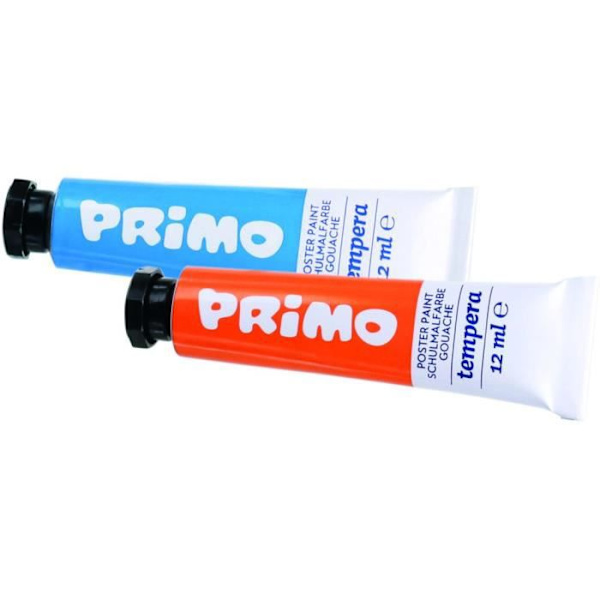PRIMO 448T12AP Hieno guassiputki 12 ml, 12 väriä.