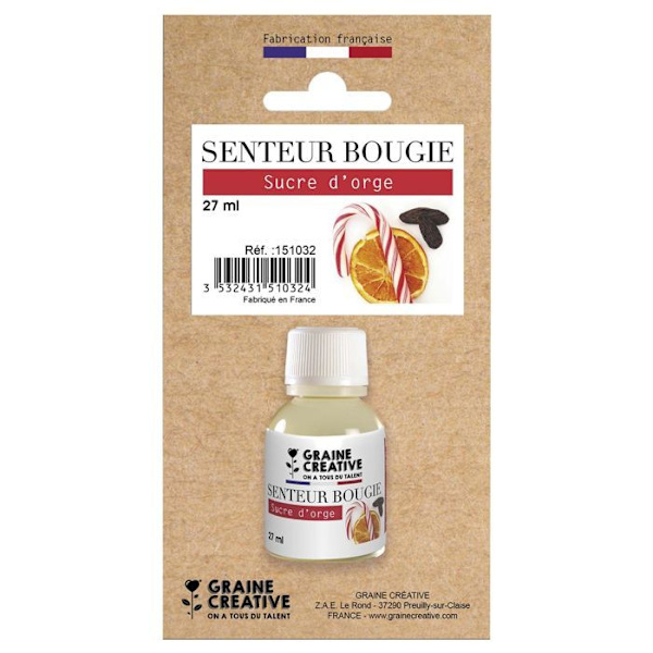Parfume til stearinlys 27 ml bygsukker duft
