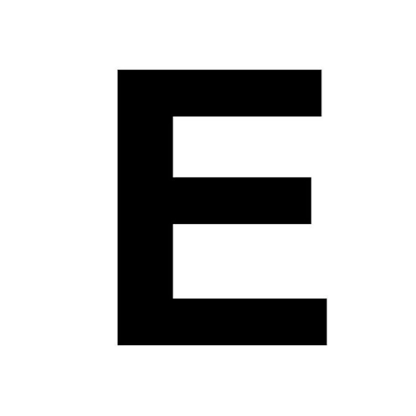 Versal E i MDF-trä för att dekorera - 8 cm kastanj