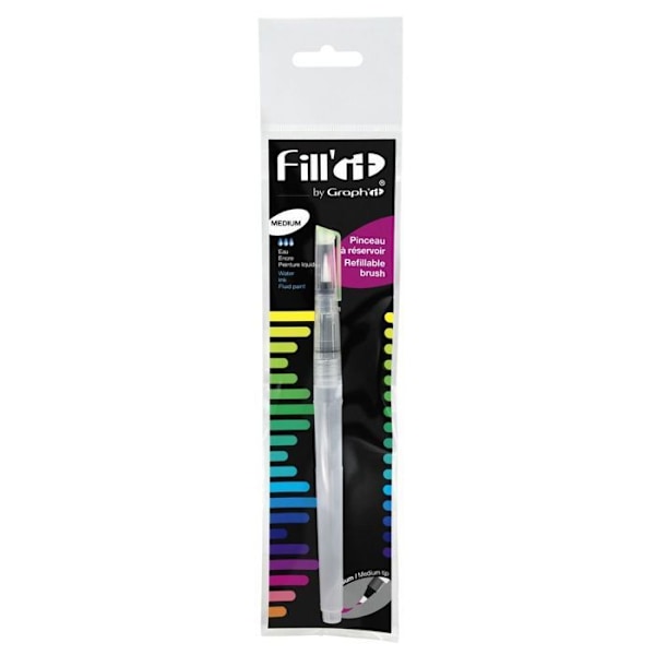 Reservoirpensel - FILL'IT - Medium spids - Reservoir 8 ml - Unisex - Multifarvet Transparent