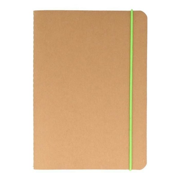 Grid notesbog med elastik kastanj