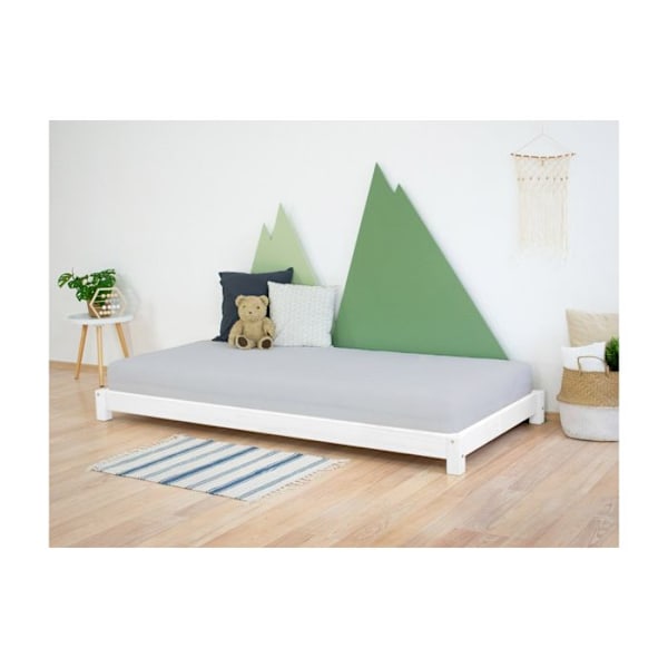 "Lit yksinkertainen TEENY 120 x 200 valkoinen" Vit