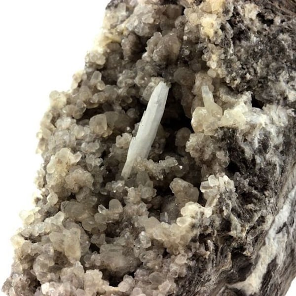 Sten og mineraler. Celestine på Calcit. 3146,0 ct. Champas, Saillants-du-Gua, Isère, Frankrig.