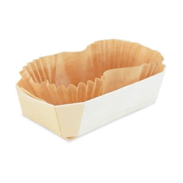 Kageforme i træ - SCRAPCOOKING - 12 cm - 4 mini forme - Sulfurerede forme - Genanvendelige Beige