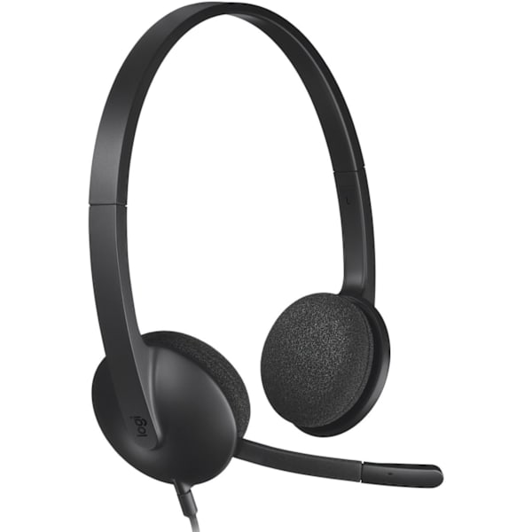 Hovedtelefon - Kabel - Logitech - H340 - USB - Støjbeskyttelse - Sort