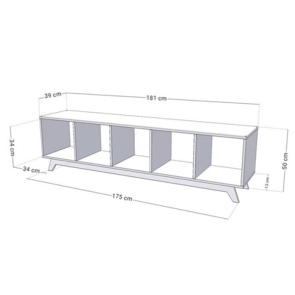 NABOSKY turkos förvaringsenhet 1x5 Turkos