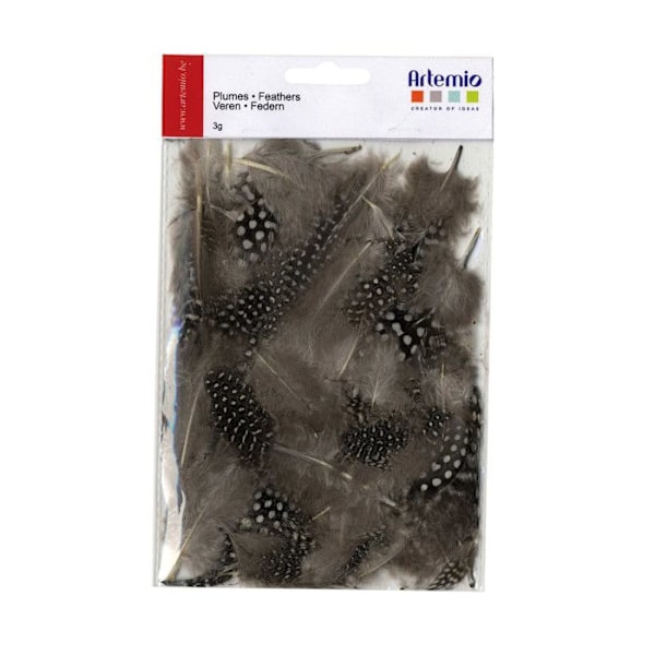Naturfjädrar 3 g Lg 4 till 8 cm Svart