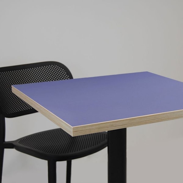 Högt bord 60 x 60 cm - Bazila modell blå not träkanter Blå