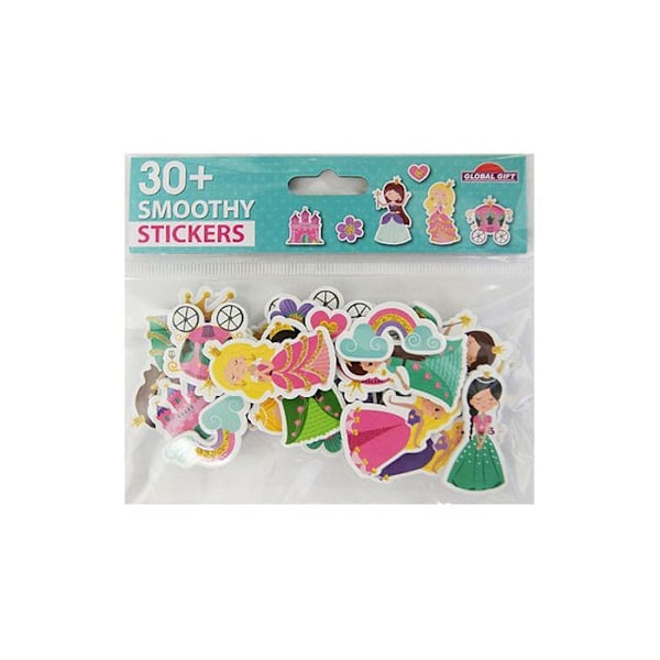 30 Stickers - EVA Foam - Prinsessor - Glitter Flerfärgad