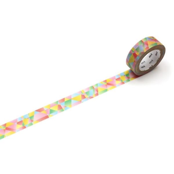 Maskeringstejp - MT - Ljus Mosaik Gradient - Flerfärgad - Klisterpapper - 1 Styck Flerfärgad