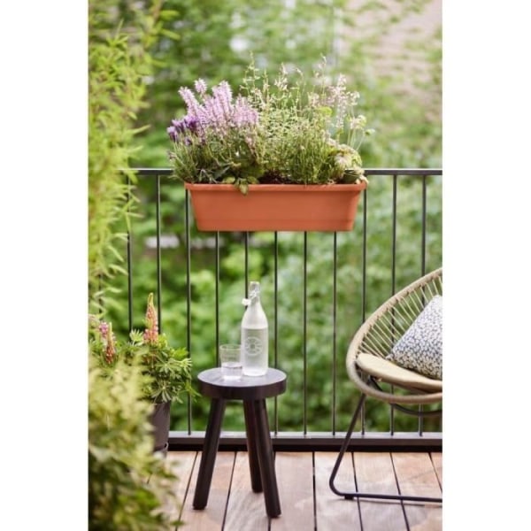 Elho Noa Balkon Xl - Brun - L 78 x B 20 x H 18 cm - Altan; udendørs - 100 % genbrugt