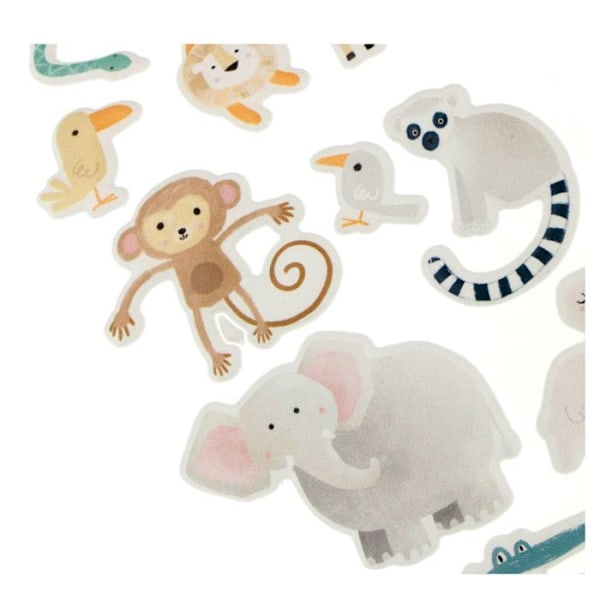 3D dyrestickers safari Flerfärgad