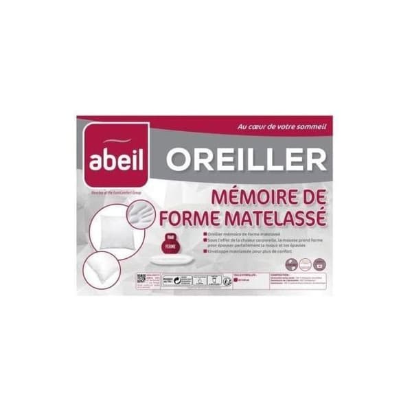 ABEIL Quiltet memory foam pude 60x60 cm hvid Vit