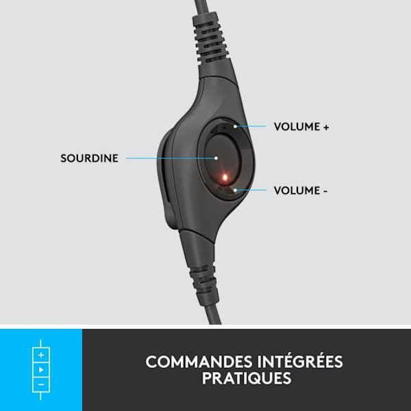 Hovedtelefoner - Kablet - Logitech - H390 - USB - Støjreducerende - Sort