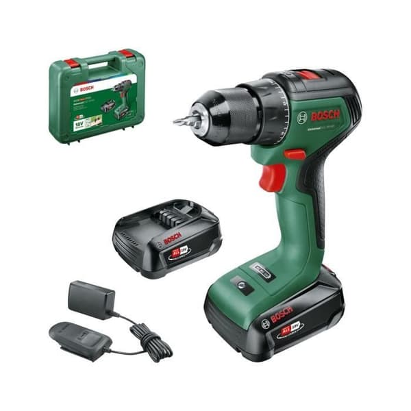 Perceuse Visseuse UniversalDrill 18V-60 (2x 2,0Ah) + AL 18V-20 Grön