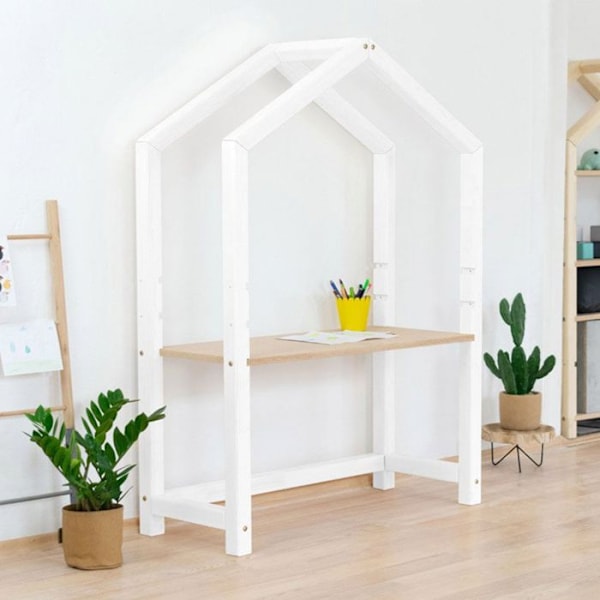 Bureau barn barn STOLLY hvid og naturlig Vit