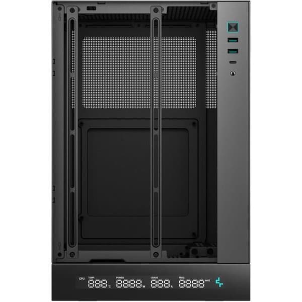 Chassi utan strömförsörjning - DEEPCOOL CH170 Digital - Mini torn - Format M-ITX - Svart