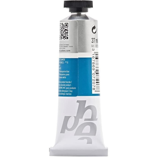 Maling - Véronèse - Tube 37 ml - Ekstra fin - Gulblå - Blank Blå tenderar att gulna