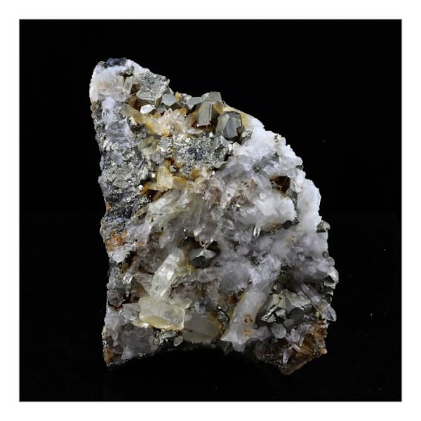 Kivet ja mineraalit. Pyriitti, kvartsi. 110,0 ct. Mésage Mine, Vizille, Ranska..