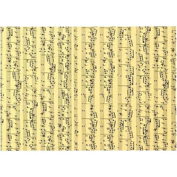 Papir karton med et trykt musikpartitur. ref 219130