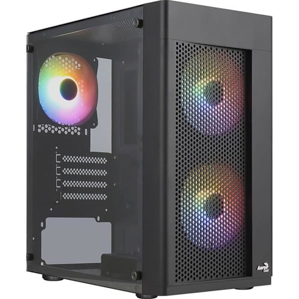 PC-chassi - AEROCOOL - Hexform G v2 (Svart) - Mini-torn - Micro-ATX-format - Utan nätaggregat