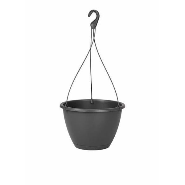 ARTEVASI Riippuva kukkaruukku ALGARVE - Tummanharmaa - 8L - 31 x 31 x 20,5 cm Kolgrå